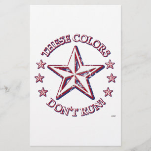 Deze kleuren rennen niet! ster briefpapier