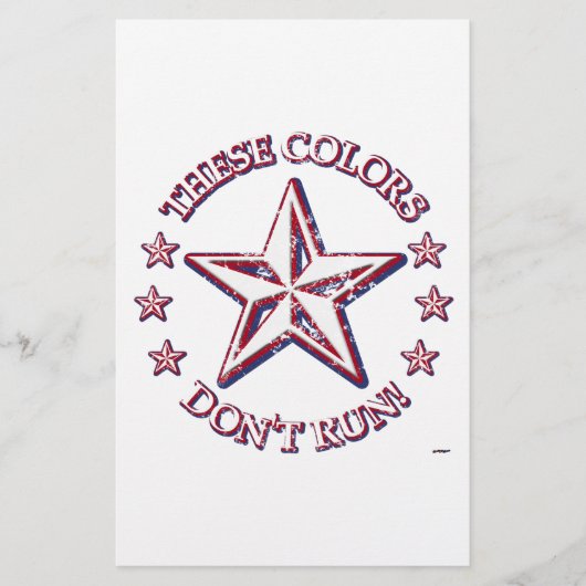 Deze kleuren rennen niet! ster briefpapier (Voorkant)