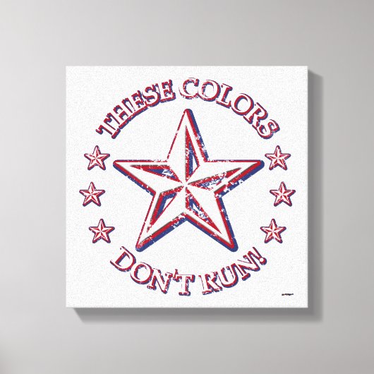 Deze kleuren rennen niet! ster canvas afdruk (Voorkant)