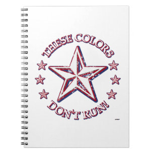 Deze kleuren rennen niet! ster notitieboek