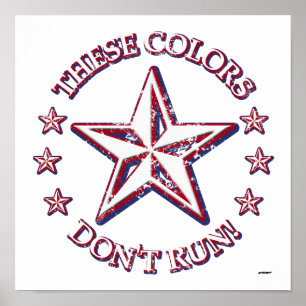 Deze kleuren rennen niet! ster poster