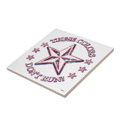 Deze kleuren rennen niet! ster tegeltje (Zijkant)