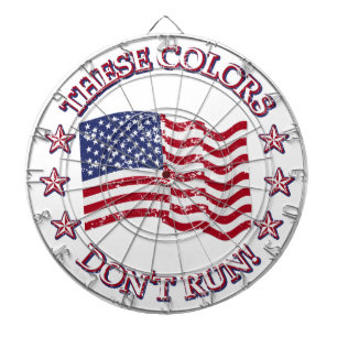 Deze kleuren verbleken niet! Amerikaanse vlag en s Dartbord