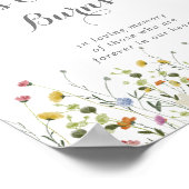 Deze kleurrijke sierlijke wilde bloemen kaars bran poster (Hoek)