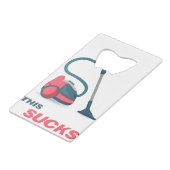 Deze kloten creditkaart flessenopener (Voorkant Gekanteld)