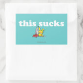 Deze kloten rechthoekige sticker (Tas)