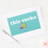 Deze kloten rechthoekige sticker (Envelop)