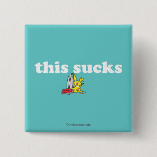 Deze kloten vierkante button 5,1 cm