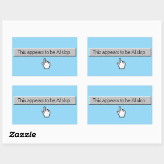 Deze knop lijkt AI-brij te zijn Rechthoekige Sticker