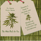 Deze Knop van Onkruid voor u Cadeaulabel