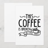 Deze Koffie Is Kapot Bedankkaart (Voorkant / Achterkant)