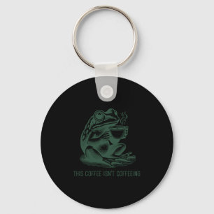 Deze Koffie Is Niet Grappig Koffie Bevattende Cafe Sleutelhanger