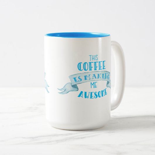 "Deze koffie maakt me Geweldige" Mok (Voorkant rechts)