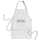 Deze kok verwacht complimenten standaard schort (Voorkant)
