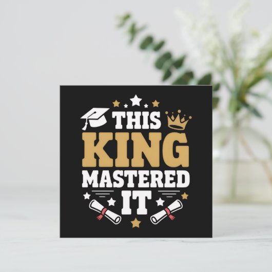 Deze Koning Ik Beheersde Het Masters Afstudeerklas Kaart (Staand voorkant)