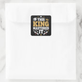 Deze Koning Ik Beheersde Het Masters Afstudeerklas Vierkante Sticker (Tas)