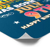 Deze koning werd geboren op 9 juli. poster (Hoek)