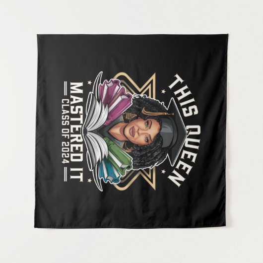 Deze koningin behaalde het afstudeerjaar 2024 wandkleed (Voorkant (horizontaal))