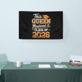 Deze Koningin Beheerst Het Klas Van 2026 Afstudere Spandoek (Beurs)
