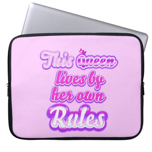 Deze koningin leeft volgens haar eigen regels Elec Laptop Sleeve (Voorkant)