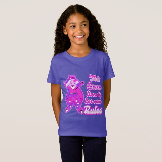 Deze koningin leeft volgens haar eigen regels paar t-shirt (Voorkant volledig)