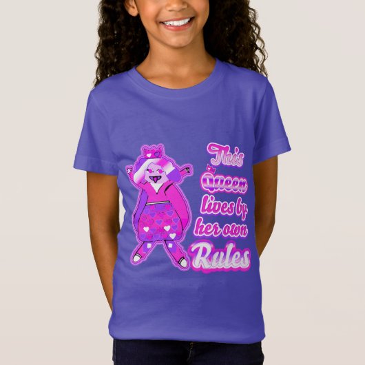 Deze koningin leeft volgens haar eigen regels paar t-shirt (Voorkant)