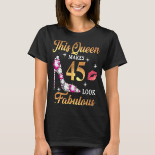 Deze koningin maakt er 45 verbluffende 45e verjaar t-shirt