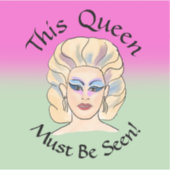 Deze koningin moet een fantastische vinyl Sticker  (Voorkant)