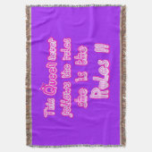 Deze koningin volgt nooit de paarse regels deken (Voorkant Verticaal)