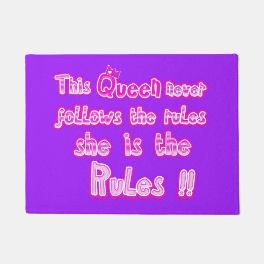 Deze koningin volgt nooit de paarse regels deurmat (Voorkant)