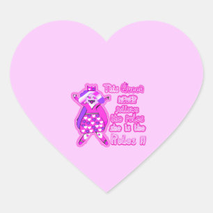 Deze koningin volgt nooit de roze regels hart sticker