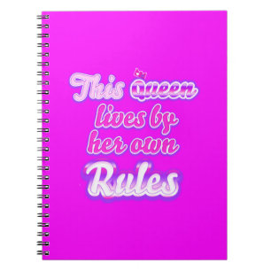 Deze koningin volgt nooit de roze regels notitieboek