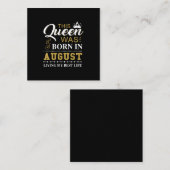 Deze koningin werd geboren in augustus 2010. vierkante visitekaartje (Voorkant / Achterkant)