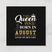 Deze koningin werd geboren in augustus 2010. vierkante visitekaartje (Voorkant)