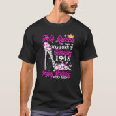 Deze koningin werd geboren in februari 1948 75e ve t-shirt (Voorkant)