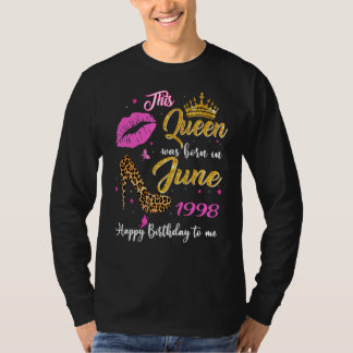 Deze koningin werd geboren in juni 1998 24e verjaa t-shirt