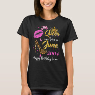 Deze koningin werd geboren in juni 2004 18e verjaa t-shirt