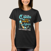 Deze koningin werd geboren in maart Happy Birthday T-shirt (Voorkant)