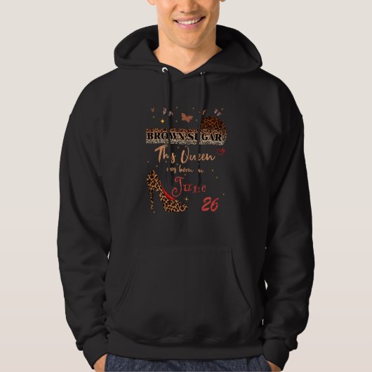 Deze koningin werd geboren op 26 juni 26 september hoodie (Voorkant)