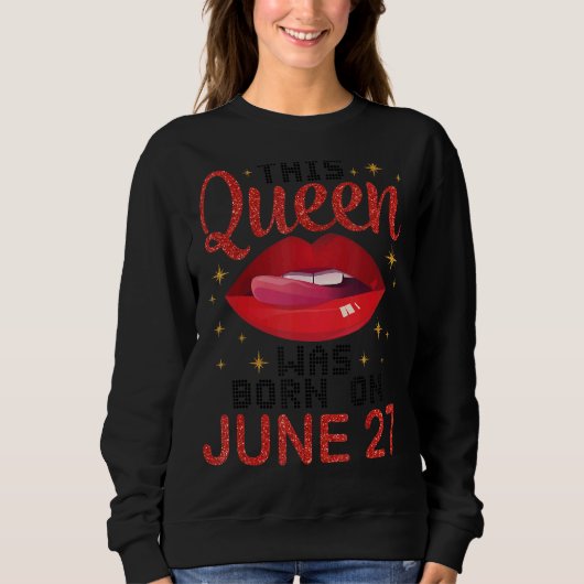 Deze koningin werd geboren op 27 juni. trui (Voorkant)