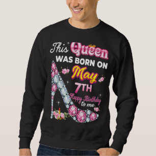 Deze koningin werd geboren op 7 mei Happy Birthday Trui