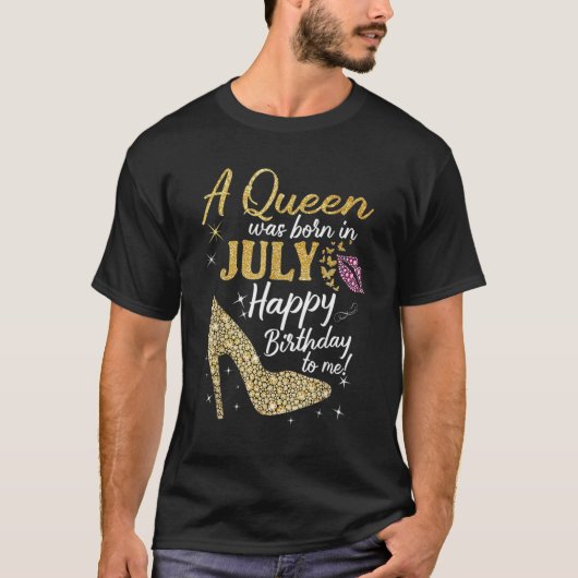 Deze koningin werd in juli geboren en een koningin t-shirt (Voorkant)
