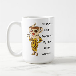 Deze kop houdt espresso vast. Mijn gezicht zit vol