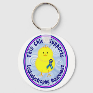 deze kuiken ondersteunt Leukodystrofie Bewustheid Sleutelhanger