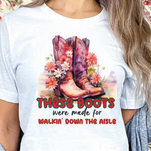 Deze laarzen zijn gemaakt om door het gangpad te l t-shirt