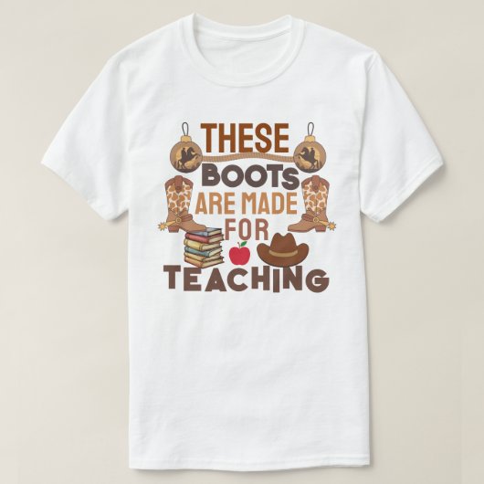 Deze laarzen zijn gemaakt voor het onderwijs t-shirt (Design voorkant)
