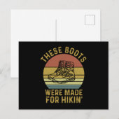 Deze laarzen zijn gemaakt voor wandelaars briefkaart (Voorkant / Achterkant)