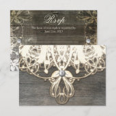 Deze landkaart met RSVP-kaart en Rustige RSVP-kaar RSVP Kaartje (Voorkant / Achterkant)