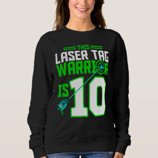 Deze Laser Label Warrior is 10 Gaming verjaardagsf Trui