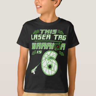 Deze Laser Label Warrior is 6 Gaming 6th Birthday T-shirt